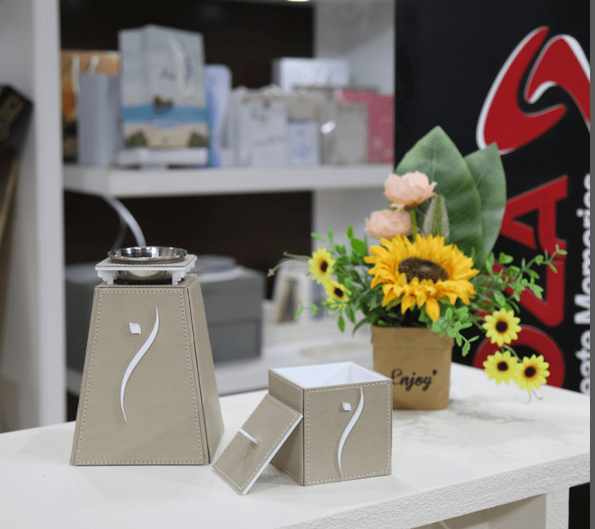 Leather Incense Set - Beige