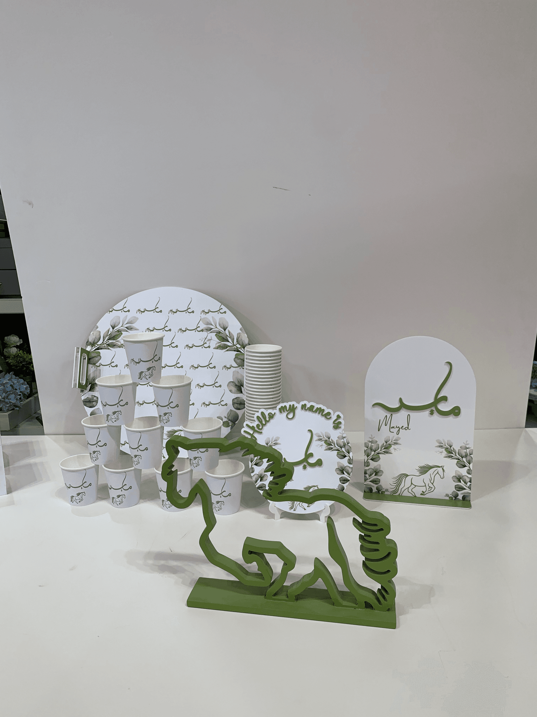 Newborn Reception Gift Set - Green Horse Botanical